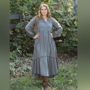 Neuflora Dusty Blue Maxi Dress